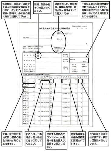 防火壁装施工管理ラベル申請方法 組合の主な事業 広島県室内装飾事業協同組合